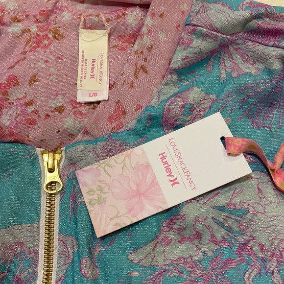 Love Shack Fancy Hurley jacket under the sea cropped bomber - Picture 5 of 7